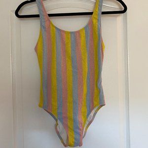 Solid & Striped One Piece Swimsuit – Anne One Piece in Maui Shimmer